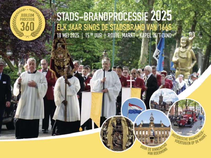 Zondag 360e Stadsbrandprocessie in Roermond